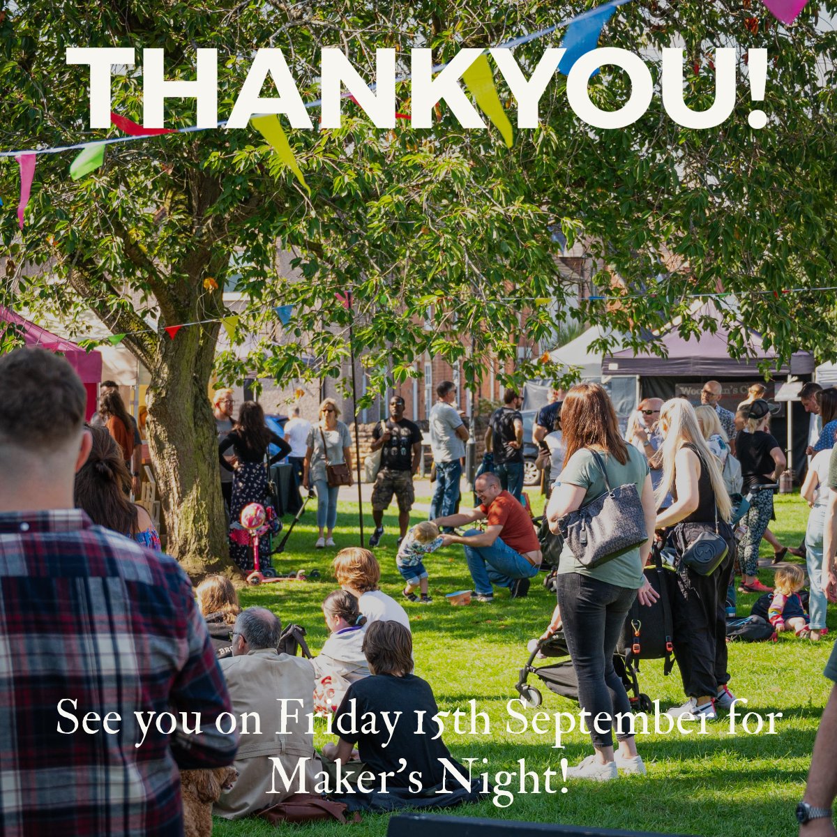 Well we begged the weather gods and they really did turn it out for us ☀️🥰

What an incredible day we had yesterday! The sun shone from start to finish and you came out in your droves!

We'll be back on Sat 7 Oct to do it all again, but first - it's Makers Night on Fri 15 Sept!
