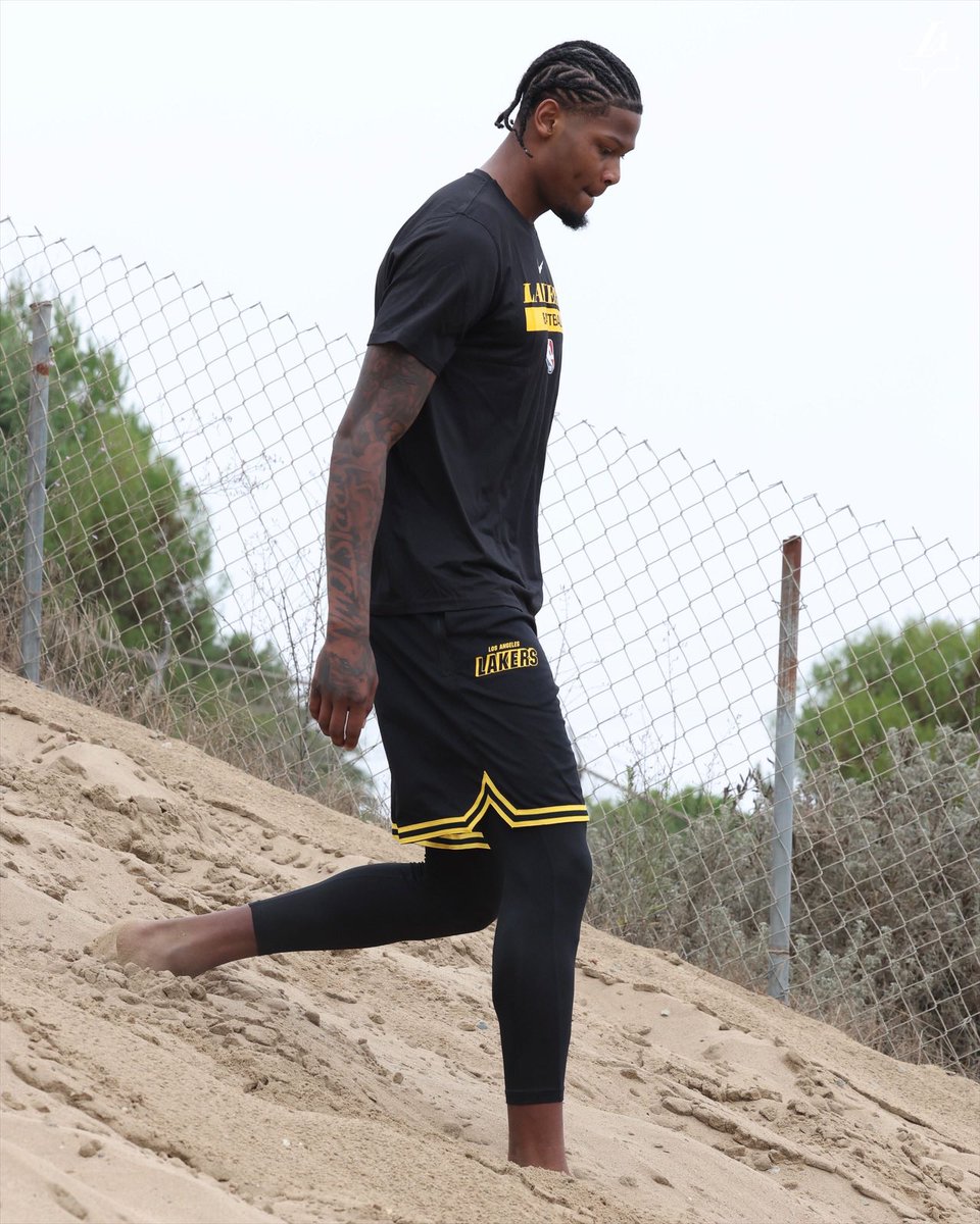 In the gym, on the field, in the sand — Cam’s been workin’