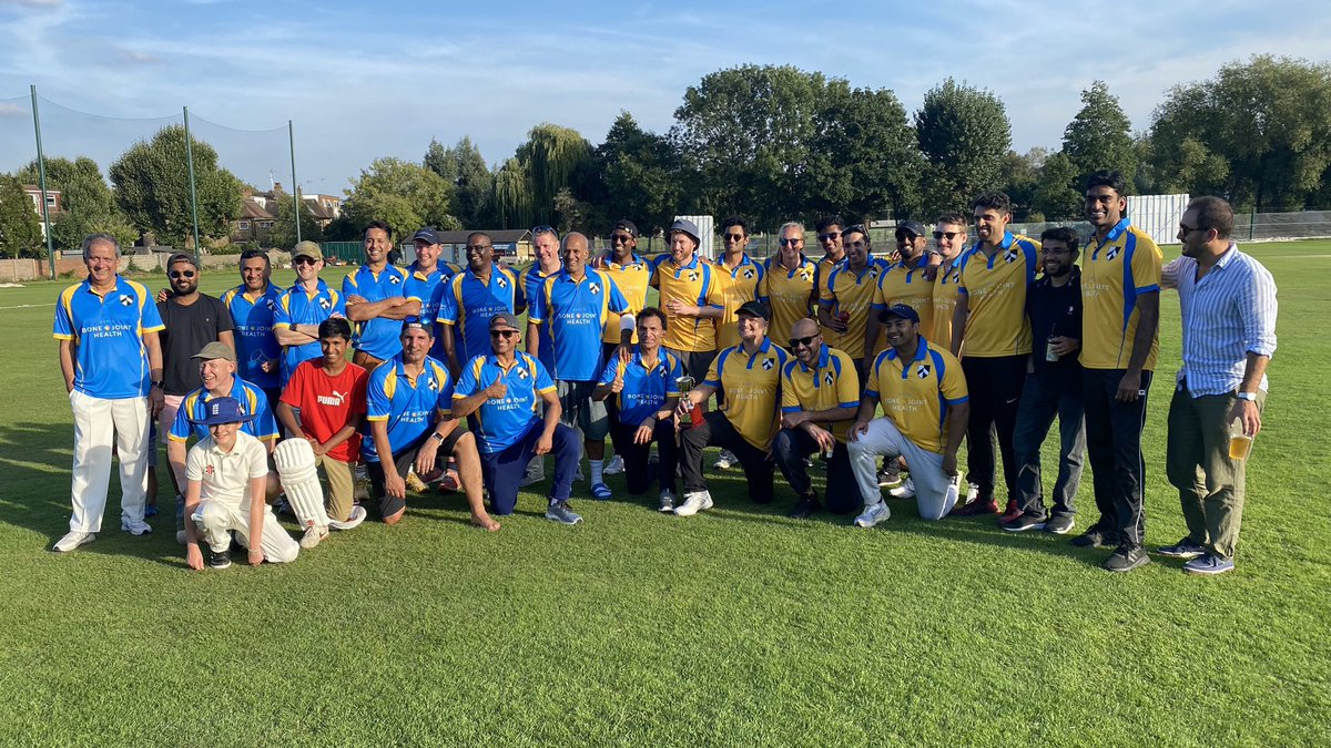 Xavier Griffin (@xlgriffin) on Twitter photo Fantastic afternoon spent together with <a href="/BartsBoneJoint/">Bone and Joint Health</a> colleagues
20/20 Registrars vs Consultants
Close game but Regs deserved winners
Thankyou <a href="/LEDAortho/">LEDA Orthopaedics</a> for your support !!
<a href="/Barts_Charity/">Barts Charity</a> <a href="/NHSBartsHealth/">Barts Health</a> <a href="/BritOrthopaedic/">BOA</a> <a href="/deboraheastwood/">Deborah Eastwood</a> #orthotwitter <a href="/bota_uk/">BOTA</a> <a href="/BOMSA_UK/">British Orthopaedic Medical Students Association</a> Fantastic afternoon spent together with <a href="/BartsBoneJoint/">Bone and Joint Health</a> colleagues
20/20 Registrars vs Consultants
Close game but Regs deserved winners
Thankyou <a href="/LEDAortho/">LEDA Orthopaedics</a> for your support !!
<a href="/Barts_Charity/">Barts Charity</a> <a href="/NHSBartsHealth/">Barts Health</a> <a href="/BritOrthopaedic/">BOA</a> <a href="/deboraheastwood/">Deborah Eastwood</a> #orthotwitter <a href="/bota_uk/">BOTA</a> <a href="/BOMSA_UK/">British Orthopaedic Medical Students Association</a>