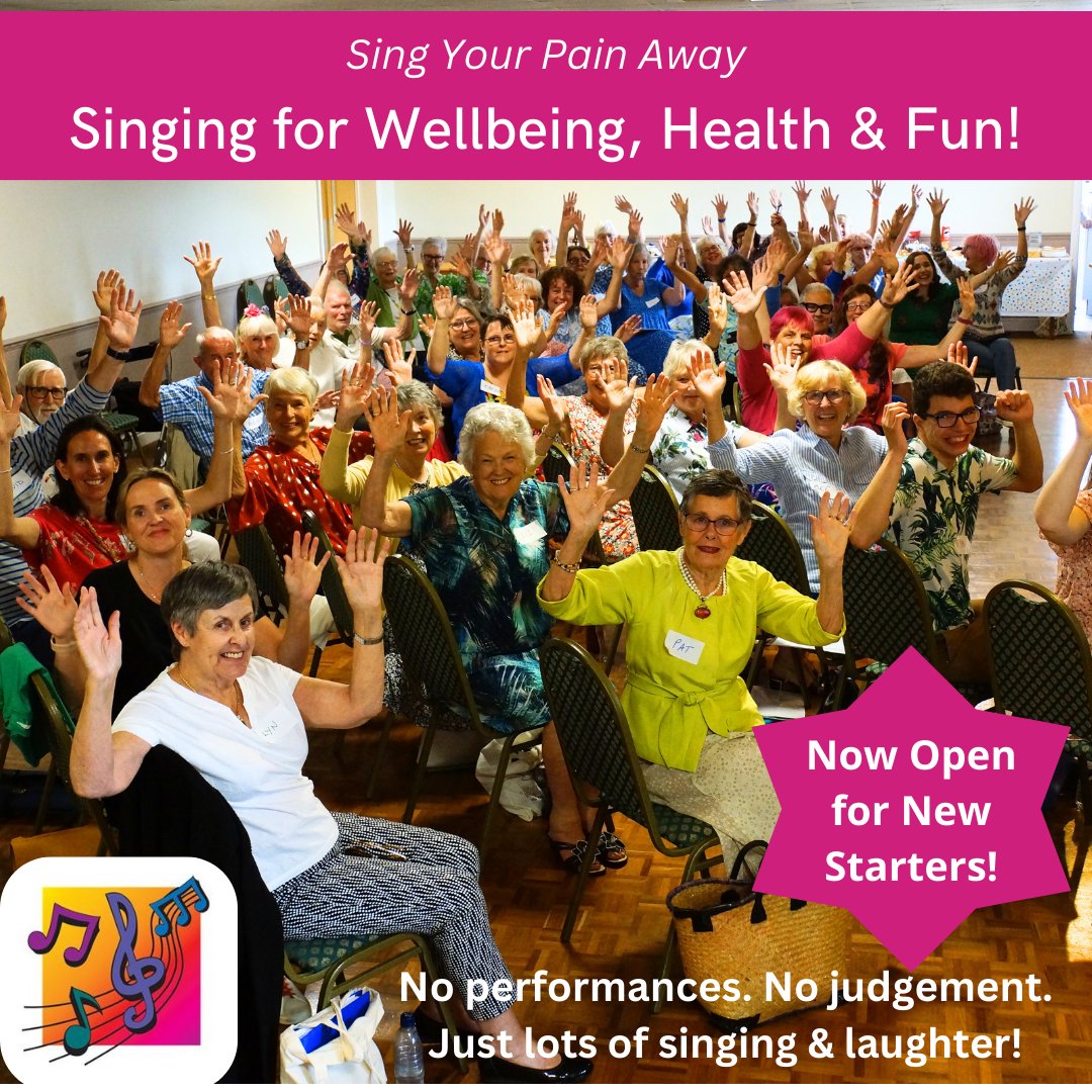 Singing for wellbeing is back - and now open for new starters! - mailchi.mp/b75e3d1a732a/m…

#singyourpainaway #singingforwellbeing #singingforhealth #marlow #romsey #bourneend #henleyonthames #amersham #choir #virtualchoir #chesham