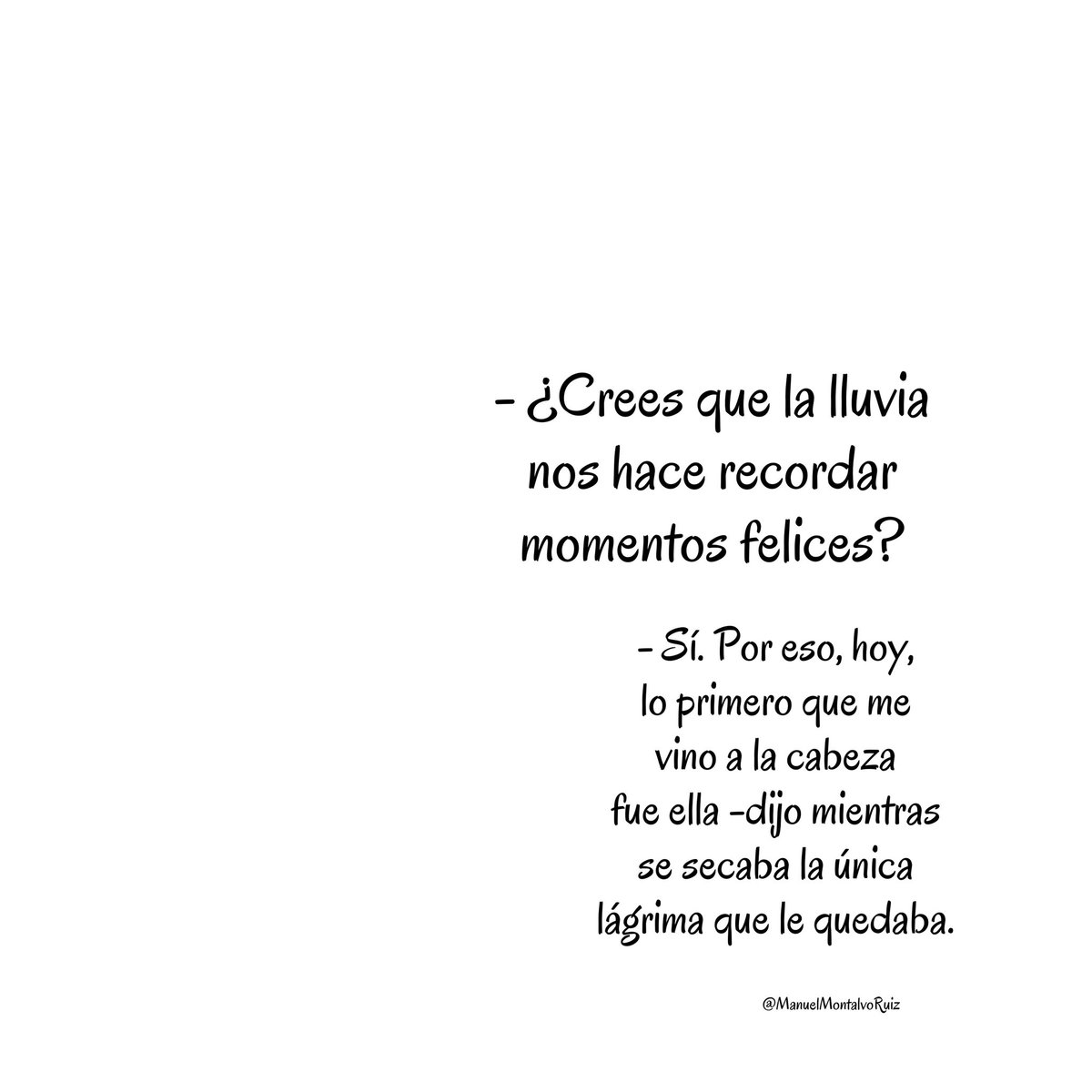 No solo se trata de escribir. También hay que sentirlo…
•
•
Instagram: @ManuelMontalvoRuiz