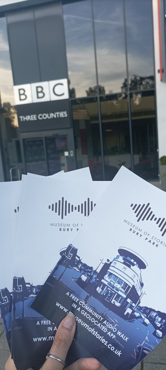 As the countdown begins for the live launch of #Museumofstories:BuryPark. Join us on <a href="/BBC3CR/">BBC Beds, Herts & Bucks</a>   at 7.30 pm with wonderful <a href="/farzana_chaudry/">Farzana Chaudry</a> as <a href="/finkennedy/">Fin Kennedy</a> and I share what you can expect  on the geo located walk from the 11th of Sept . <a href="/RevolutonArts/">Revoluton</a> @LBC_Heritage <a href="/AppliedStories/">Applied Stories</a>