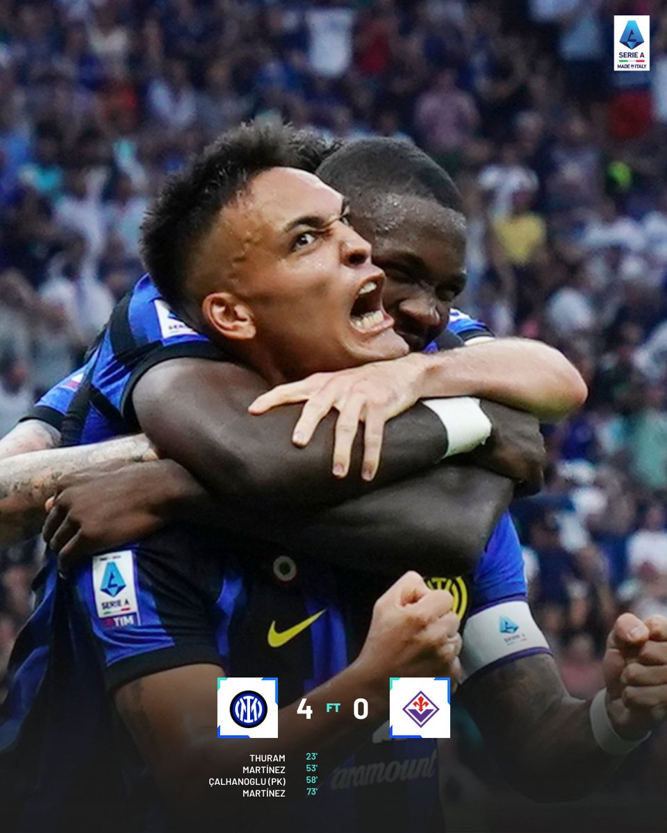 FT

A rampant display by Mister Inzaghi's men sees them keep up their 100% record without conceding a single goal thus far 🔥

#InterFiorentina
