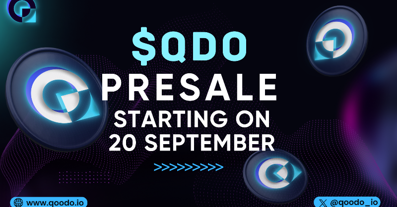 qoodo_io's tweet photo. 🚀 $QDO Token Presale - Sept 20th! 🚀

Join Qoodo's blockchain and AI-powered quality management revolution 🌐 - Secure your spot now! 

Don't miss out on this unique opportunity.

Follow @qoodo_io for updates. 📢 #QoodoRevolution #Blockchain #AI