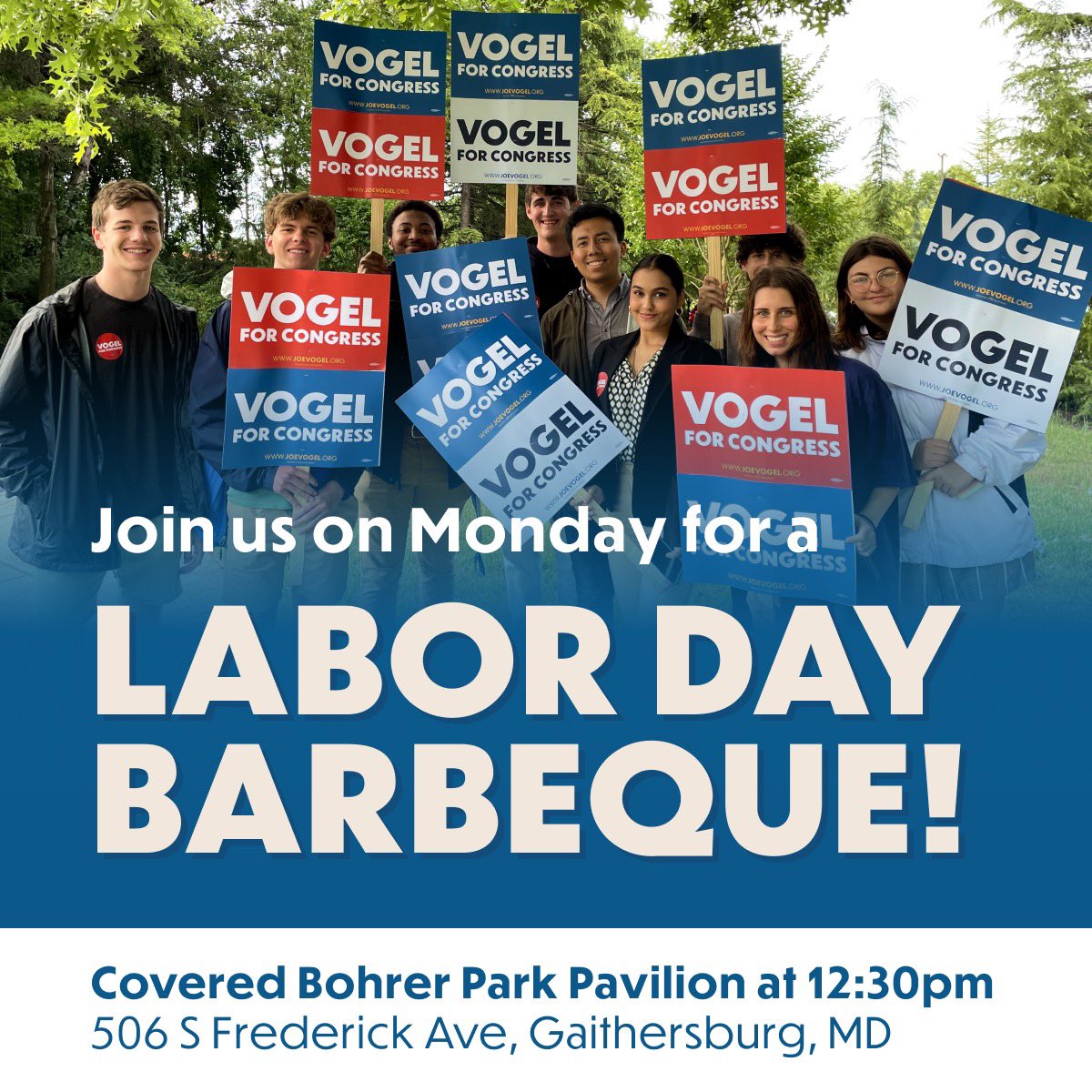 JoeVogel_'s tweet photo. Tomorrow’s parade was canceled because of the heat. New plan! Join us at a covered pavilion in Gaithersburg for a Labor Day BBQ. https://t.co/EEqiweFdMx