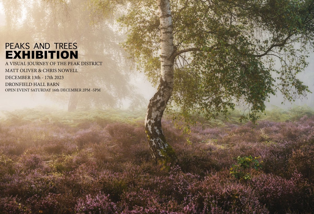 Maybe going a little early on this! But a date for the diary :) I am putting together an exhibition with <a href="/chrisnowell1867/">chris Nowell photography</a> at the <a href="/DronfieldBarn/">Dronfield Hall Barn</a> details below. We'll be having an open event on Dec 16th 2-5pm. Delicious coffee and cake at the barn and would be  great to see you !