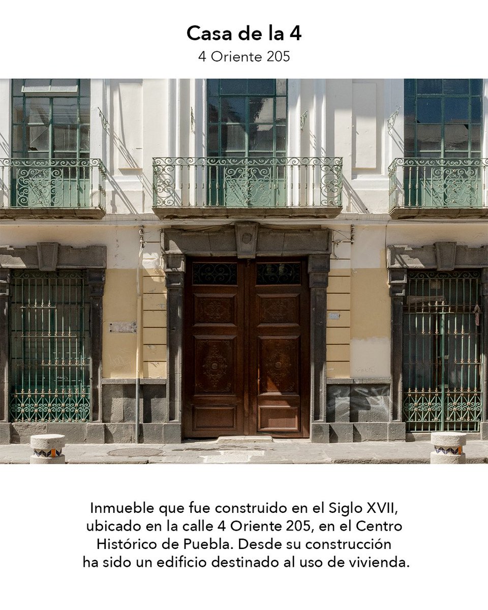 PatioEfimero's tweet photo. Conoce La Casa de la 4, inmueble que desde su construcción en el Siglo XVII ha estado destinado a la vivienda y este octubre abrirá sus puertas para la 4ta edición de #PatioEfímero 

#patio #patio4 #patrimonio #puebla #méxico #festivalpatioefímero https://t.co/EeDl79UBmr