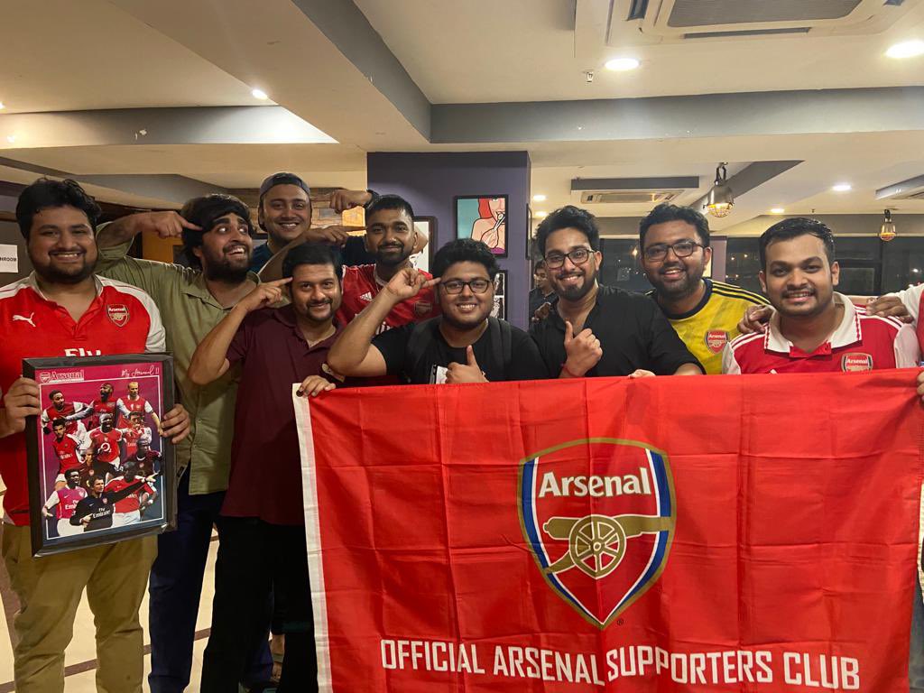 ArsenalBengalFC's tweet photo. Arsenal Bengal members had some absolutely amazing time at the screening!

This is The Arsenal❤️
#COYG @PLforIndia https://t.co/IH8hJzjddt