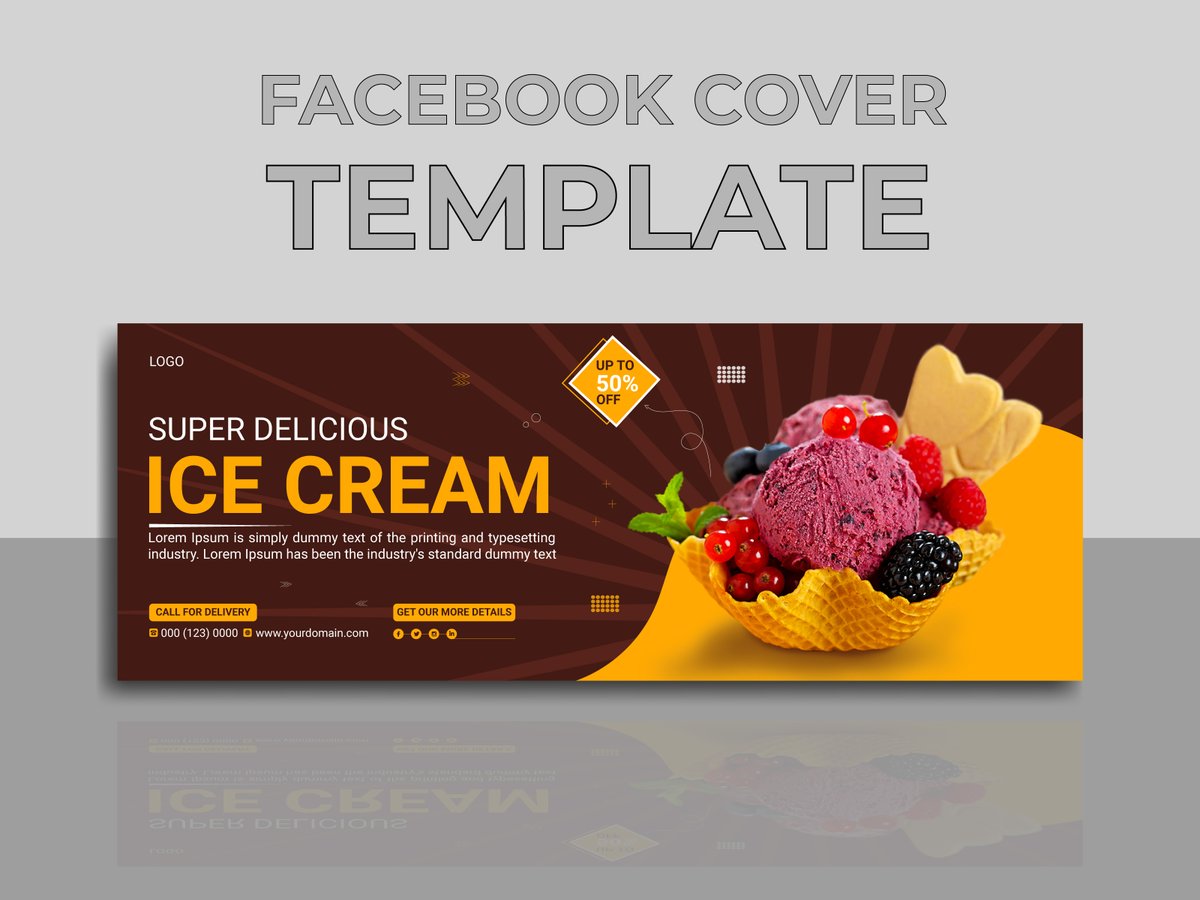 "Ice-Cream" Facebook Cover Design...
If you need any design feel free to knock me.
Email:- dasmridulkanti77@gmail.com
WhatsApp:- 01793376040

#Facebook #cover #design #icecream #Food #socialmediapost #TEMPLATE #delicious #deliciousfood