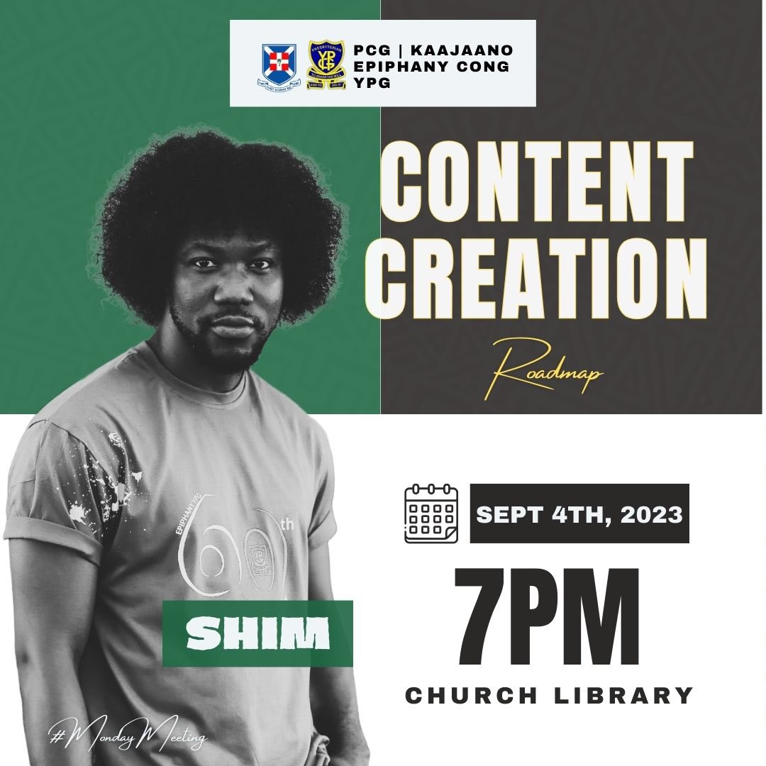 epiphany_ypg's tweet photo. Join Us tomorrow on our usual Monday meetings !! #contentcreation https://t.co/GGhKUtVPPn