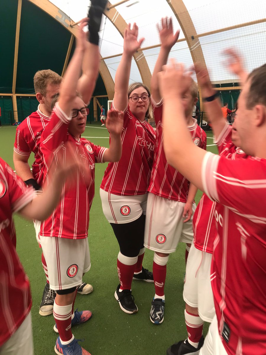Bristol Downs Syndrome Football Club (@bristolds1) on Twitter photo As well as our session resuming today some of our players travelled to Swindon to play against <a href="/STFCfoundation/">STFC Community Foundation</a> DS football team. Thank you for the invite and we look forward to the return fixture. The players looked good in their new <a href="/BristolCity/">Bristol City FC</a> kit, thank you to <a href="/RobinsFound/">Bristol City Robins Foundation</a> ⚽️ As well as our session resuming today some of our players travelled to Swindon to play against <a href="/STFCfoundation/">STFC Community Foundation</a> DS football team. Thank you for the invite and we look forward to the return fixture. The players looked good in their new <a href="/BristolCity/">Bristol City FC</a> kit, thank you to <a href="/RobinsFound/">Bristol City Robins Foundation</a> ⚽️