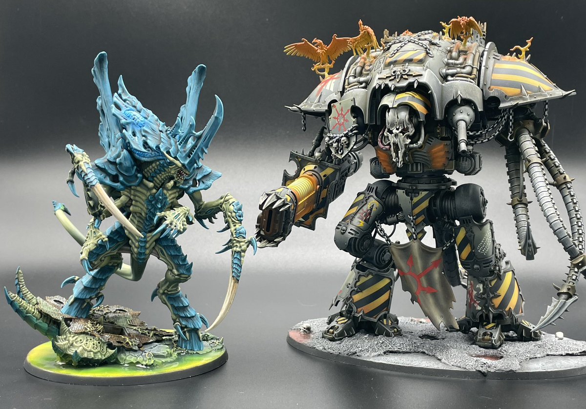 WarHamWorkshop's tweet photo. How big is the new Norn Emissary/Assimilator?

This big:

Not quite Knight-sized, but definitely one of the tallest Tyranid monsters. 

#AdWIP 
#New40k
#WarhammerCommunity https://t.co/b2X5aW0yGM