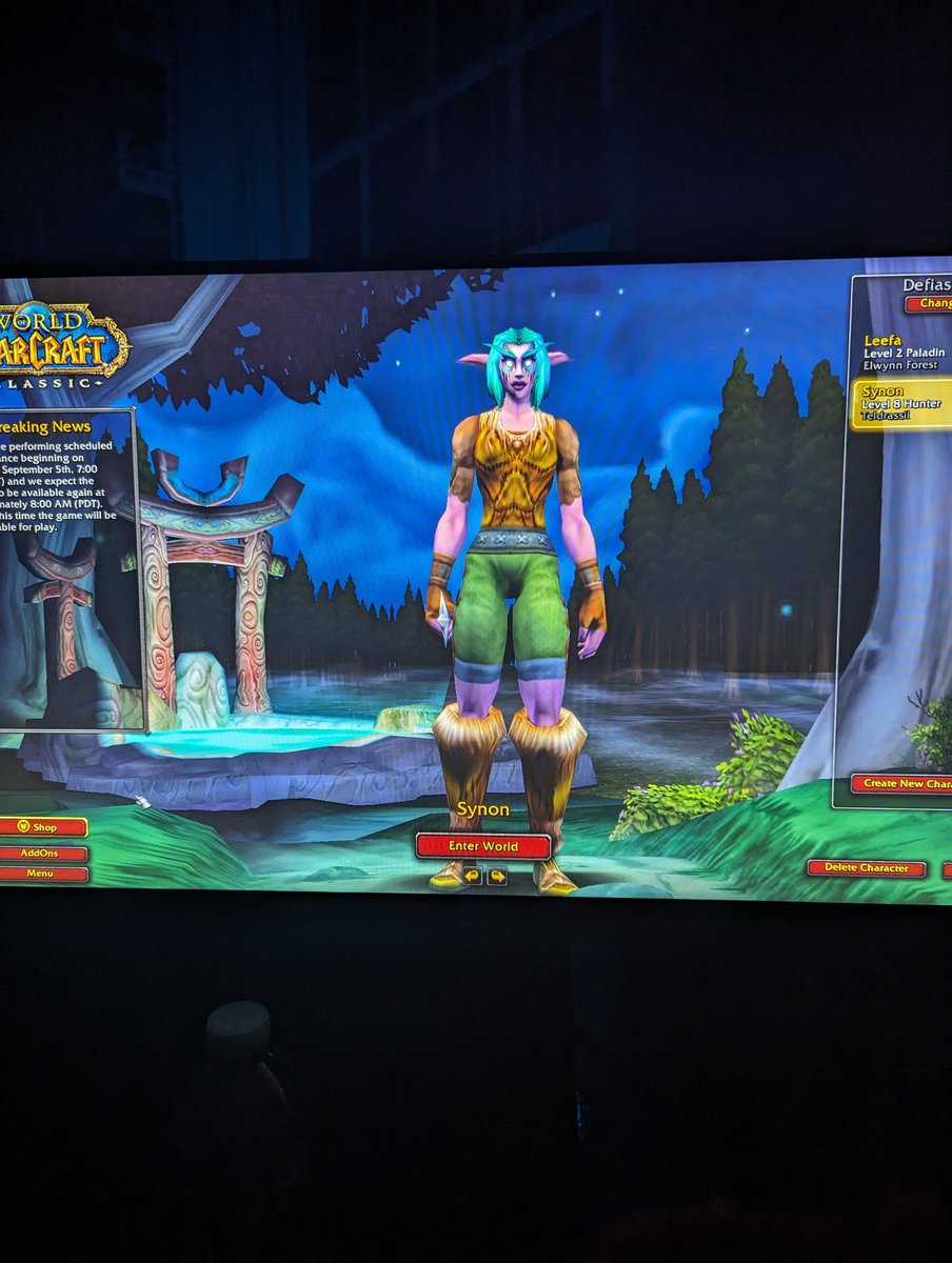 webheadgaming77's tweet image. Third time&apos;s a charm! Cross your fingers I&apos;m going hardcore mode again! #worldofwarcraft #hardcoremode #nightelfhunter #worldofwarcraftclassic