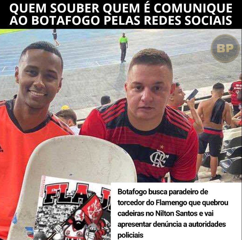 Camisa7Glorioso's tweet image. COMPARTILHE 

O Botafogo vai prestar queixa crime contra eles. Ajude o clube compartilhando.

Quem tiver informações envie ao clube pelas redes sociais.