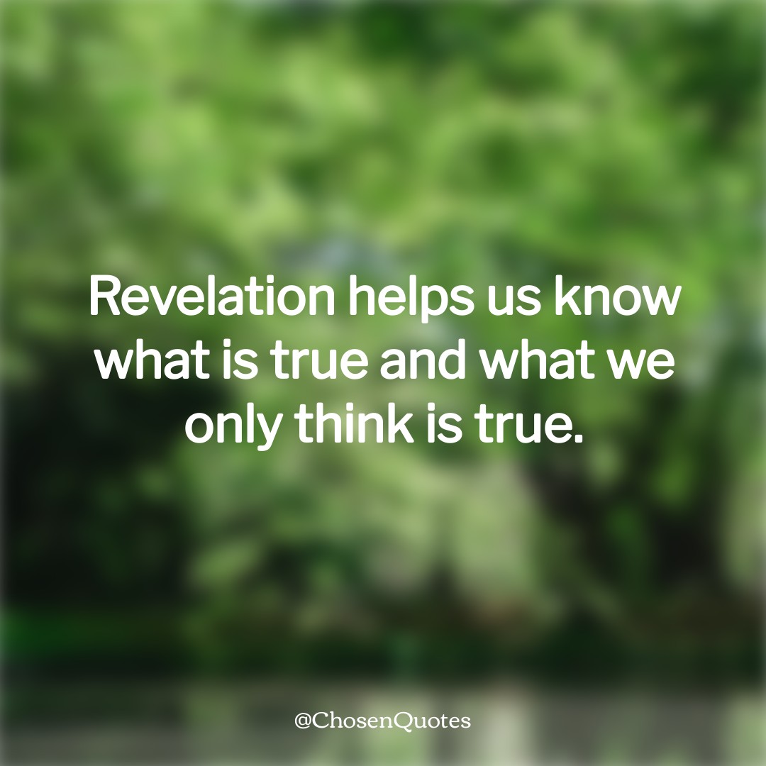 ChosenQuotes's tweet image. How does the spirit of revelation help us?

#SpiritOfRevelation #KnowingTheDifference