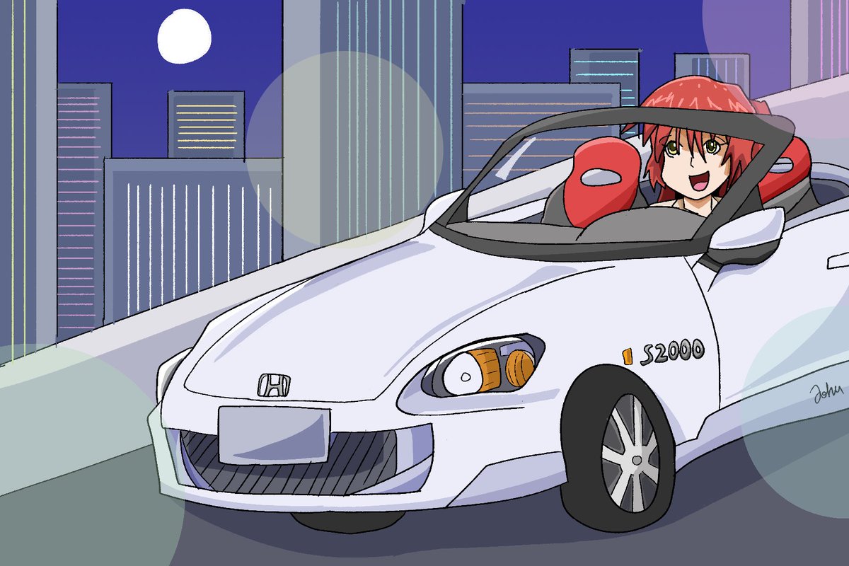 JoHuProd's tweet photo. Ikuyo in a Honda S2000, based on an office doodle #BocchiTheRock #S2000 https://t.co/lbUgdHb3Fw