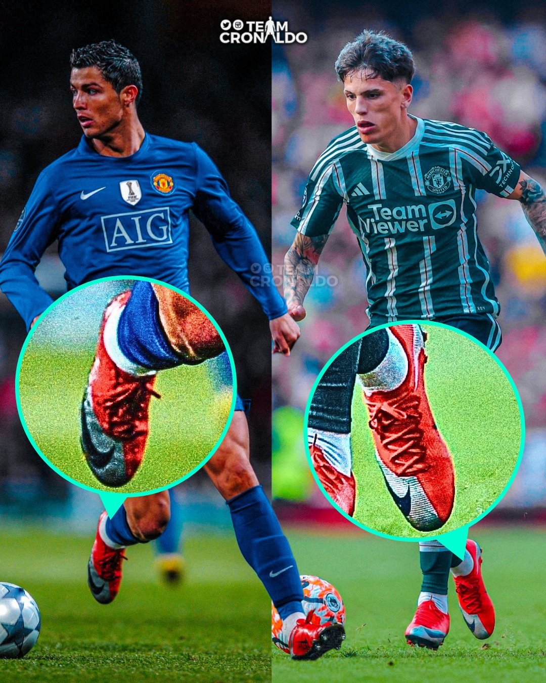 Walking in Ronaldo's Shoes: How Garnacho Navigates His Gear Choices