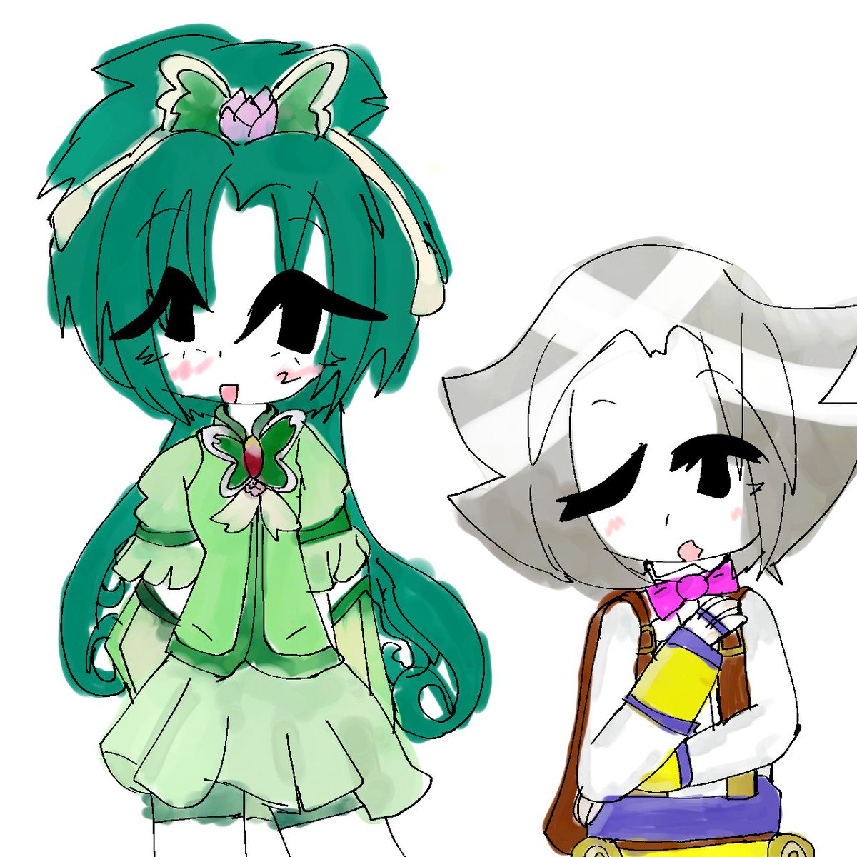 Rolgalia's tweet photo. My favorite #crossover #precure #puyopuyo #curemint #expuyopuyo #ok https://t.co/NvHaccJDp9