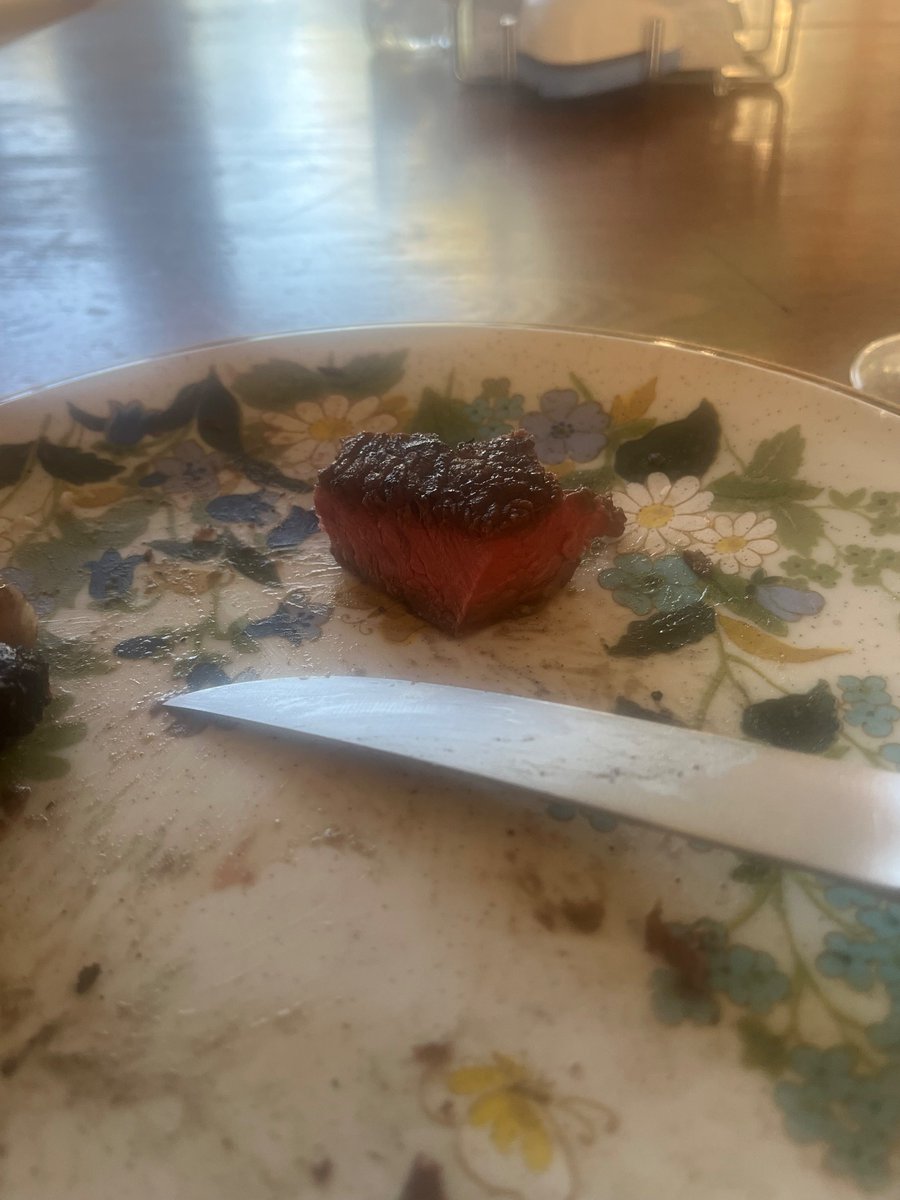 I dipped the steak in melted butter before I put it on the grill tonight instead of olive oil, and I was not upset with the crust and flavor (no picture until almost done)