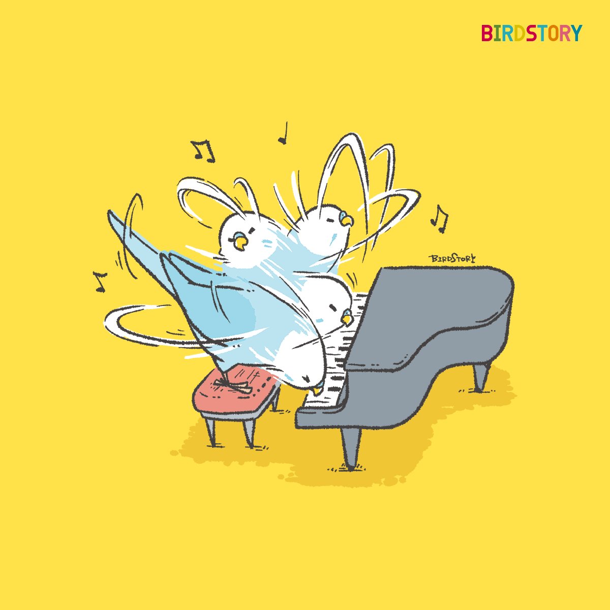 「おはようございます。本日は9月4日、語呂合わせから、クラシック音楽の日とのことで」|BIRDSTORYのイラスト