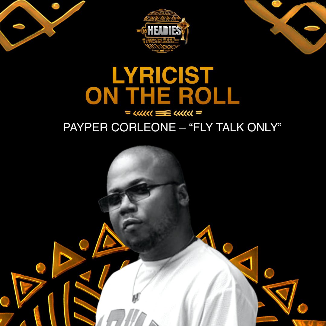 The_Headies's tweet image. ….and the winner of the LYRICIST ON THE ROLL at the 16th @the_headies is PAYPER CORLEONE ( @itsyourmancorleone )

#16thHeadiesAwards 
#TheHeadiesAwards 
#16thHeadies