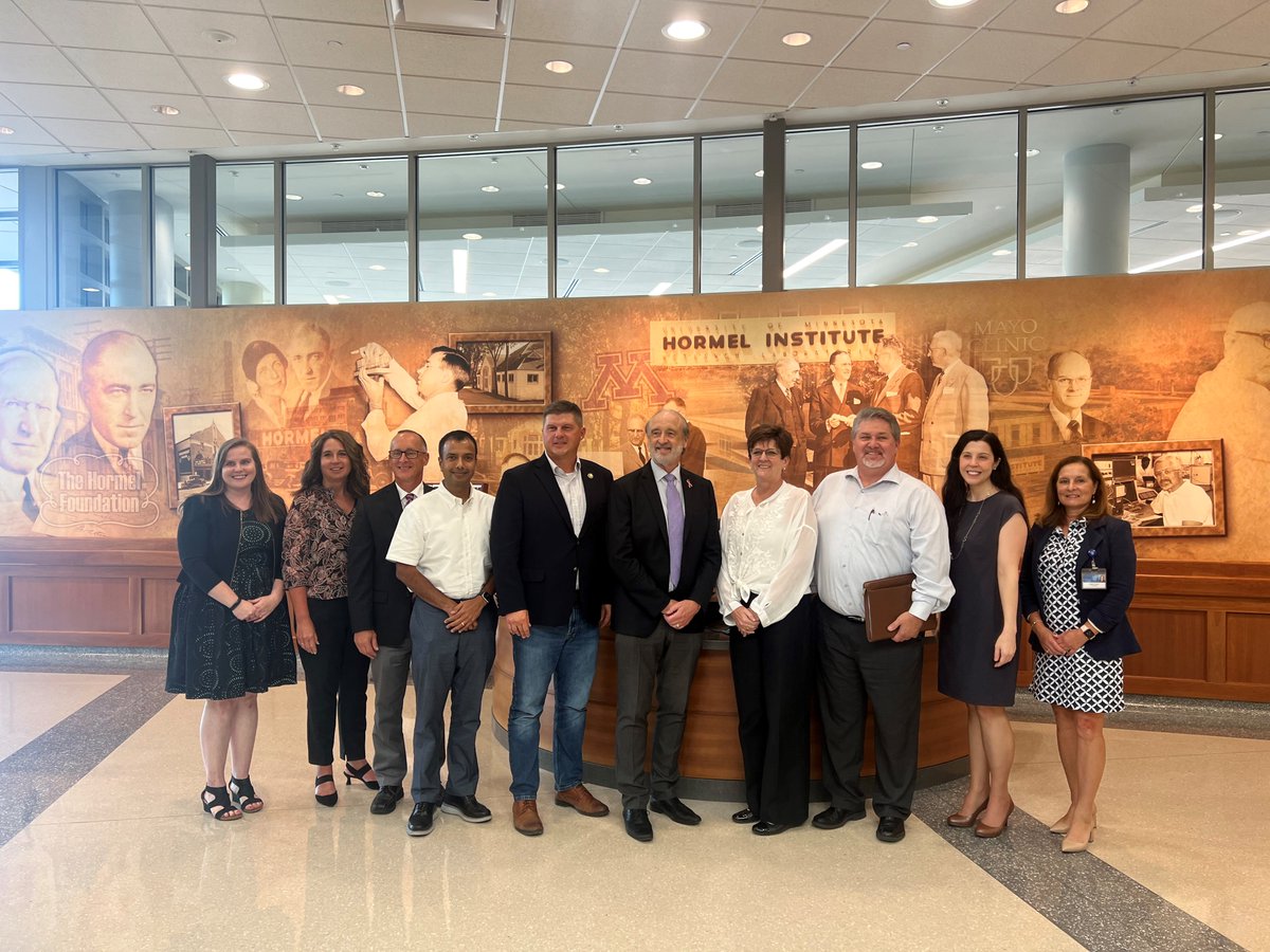 RepFinstad's tweet photo. Thank you to @RepFeenstra and all the rural healthcare providers who joined me for a productive roundtable discussion at the Hormel Institute in Austin. We discussed challenges that rural hospital systems are facing, such as workforce shortages and rising costs. In Congress, I will continue to work hard to ensure our communities in #MN01, especially in rural areas, have access to the high-quality healthcare that they need.