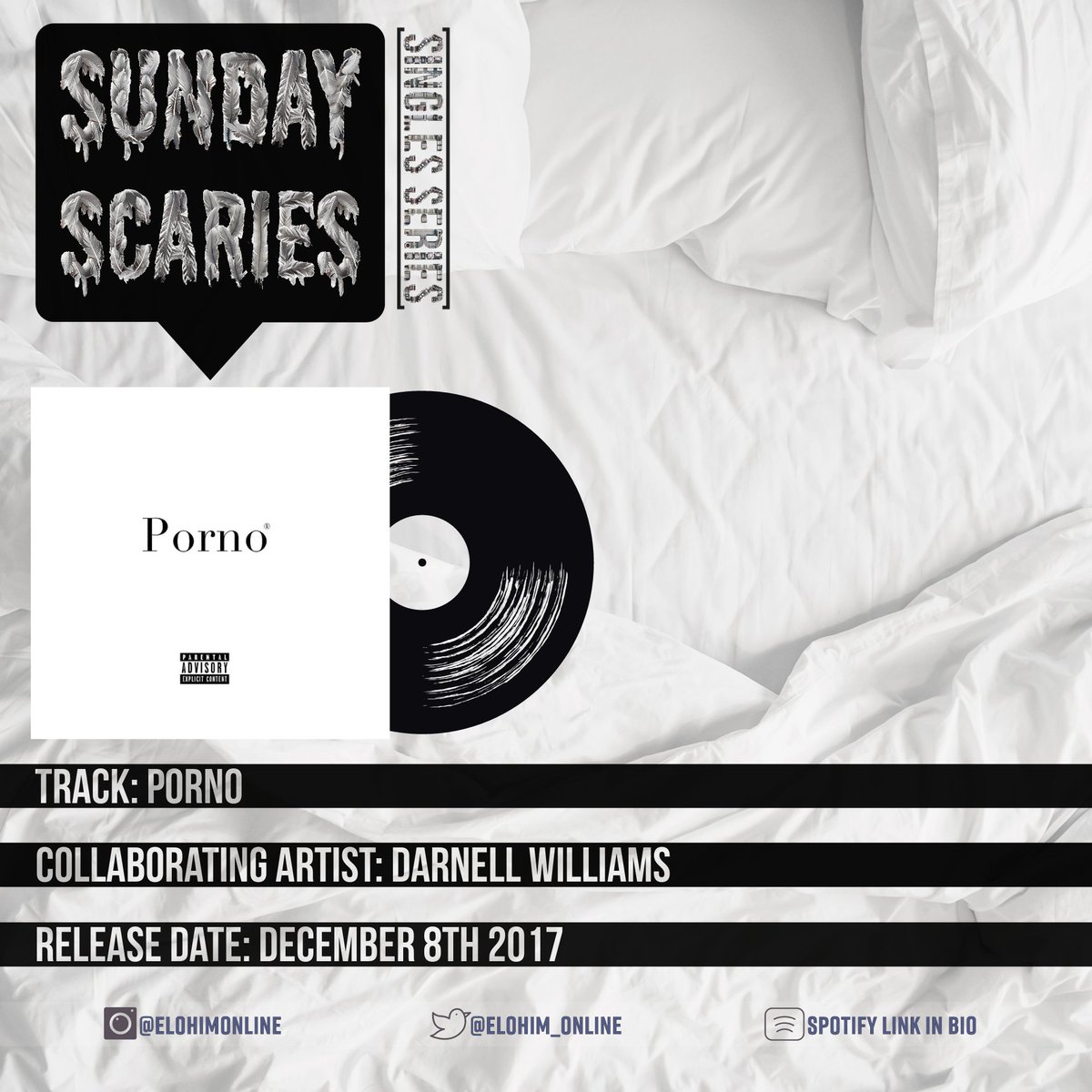 Elohim_Online's tweet photo. Sunday Scaries Singles Series: Week Seven // Porno (w/ Darnell Williams) || @elohimmusic https://t.co/eObxKYE3OH