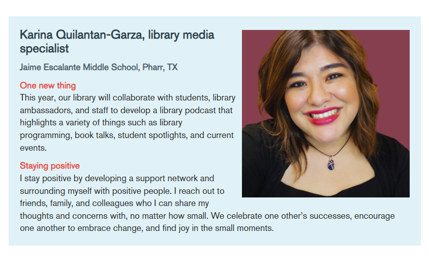 SLJ asked 12 school librarians to share one new thing they’re planning for the 2023-24 school year, and one (or more) things they do to stay positive in their work. Here’s what they had to say.
ow.ly/EO6B50PAmtf