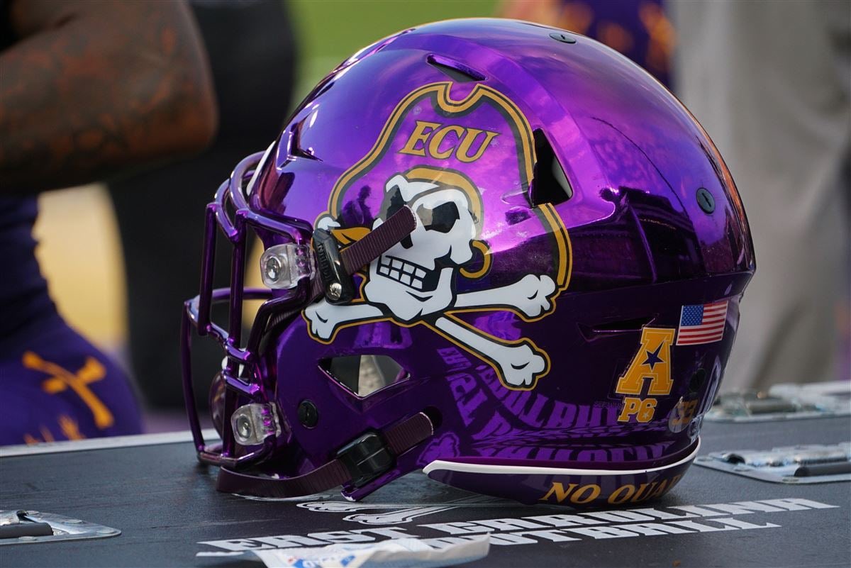 Jim Weber on X: Upon reviewing yesterday's game tape, East Carolina's  all-purple chrome lid is a Top 10 college football helmet. 😍   / X