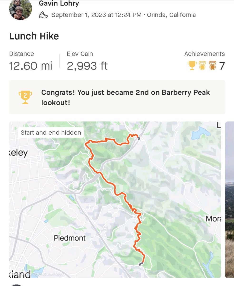 gavinlohry's tweet image. To kick-off #TransitMonth I tried a new hike. Orinda @SFBART to @rideact 39 at Joaquin Miller Park via the Siesta Valley. A little long with a lot of elevation gain, but a great way to enjoy the hills without a car.