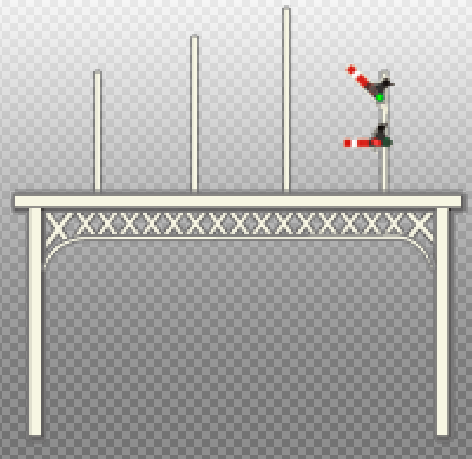 leicestercntrl's tweet photo. When I need a break from tinkering with the layout, weathering etc, I create extended accessories in #traincontroller This is the first stages of the signal gantry into Leicester Central from the south. They will work prototypically #tmrguk https://t.co/S7flUEV7Zo