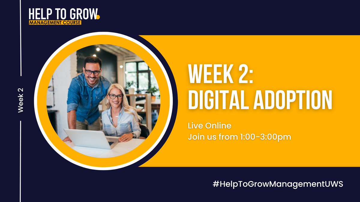 UWS_HelpToGrow's tweet photo. Looking forward to another online workshop today with cohort 5 - This week we are looking at digital adoption! 

The link to join the Zoom call is available on the Virtual Learning Environment (VLE) 💻 

Can't make it along? Contact: h2gm@uws.ac.uk  

#HelpToGrowManagement #UWS https://t.co/Xq8dQXpEpv