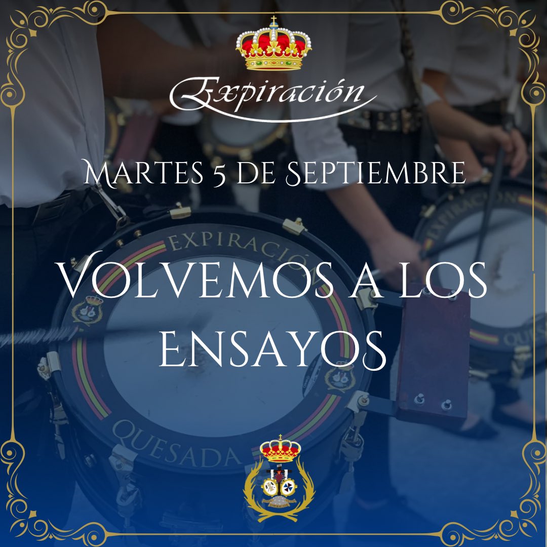 Expiracion_'s tweet photo. 🥁¡𝕍𝕠𝕝𝕧𝕖𝕞𝕠𝕤 𝕒 𝕝𝕠𝕤 𝕖𝕟𝕤𝕒𝕪𝕠𝕤!🎺

🗓️ 𝑴𝒂𝒓𝒕𝒆𝒔 𝟓 𝒅𝒆 𝒔𝒆𝒑𝒕𝒊𝒆𝒎𝒃𝒓𝒆, 𝒍𝒐𝒄𝒂𝒍 𝒅𝒆 𝒆𝒏𝒔𝒂𝒚𝒐. 

𝐕𝐨𝐥𝐯𝐞𝐦𝐨𝐬 𝐚 𝐯𝐞𝐫𝐧𝐨𝐬, 𝐯𝐨𝐥𝐯𝐞𝐦𝐨𝐬 𝐚 𝐬𝐞𝐧𝐭𝐢𝐫, 𝐯𝐮𝐞𝐥𝐯𝐞 𝐥𝐚 𝐄𝐱𝐩𝐢𝐫𝐚𝐜𝐢ó𝐧 💙 https://t.co/0oXWVLWG9o