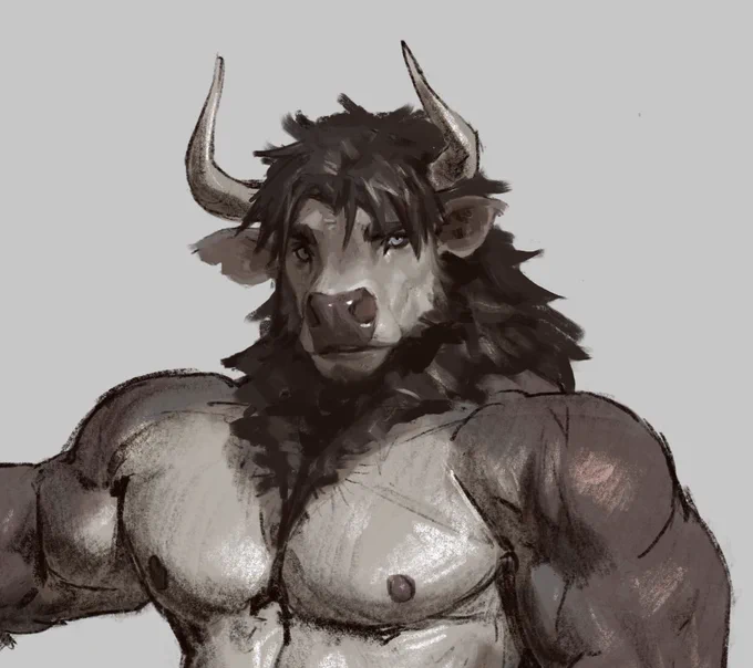 Workin on Bront Storm-Hoof, my Minotaur Barbarian 
