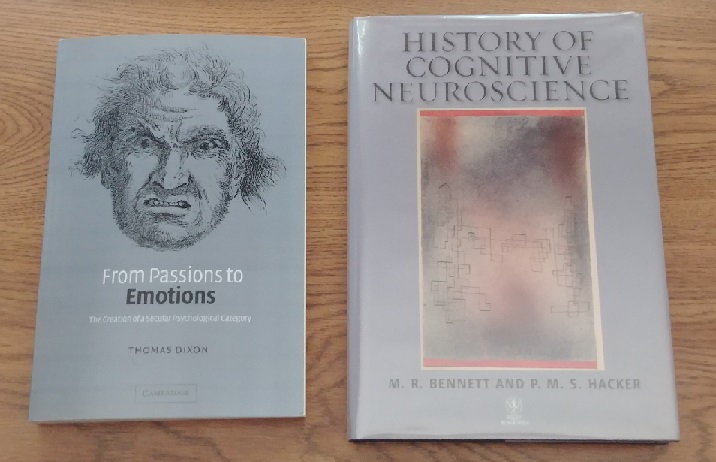 FeserEdward's tweet photo. Wittgenstein famously observed that “in psychology there are experimental methods and conceptual confusion.” These are two books that reinforce that judgement. The first traces the history of the concept of the “emotions,” which is a modern, crude and poorly defined replacement for the rich and carefully drawn distinctions earlier thinkers made between various kinds of passions, appetites, affections, etc. The second identifies the conceptual sloppiness with which experimental results in neuroscience are often described and conclusions fallaciously drawn from them.
