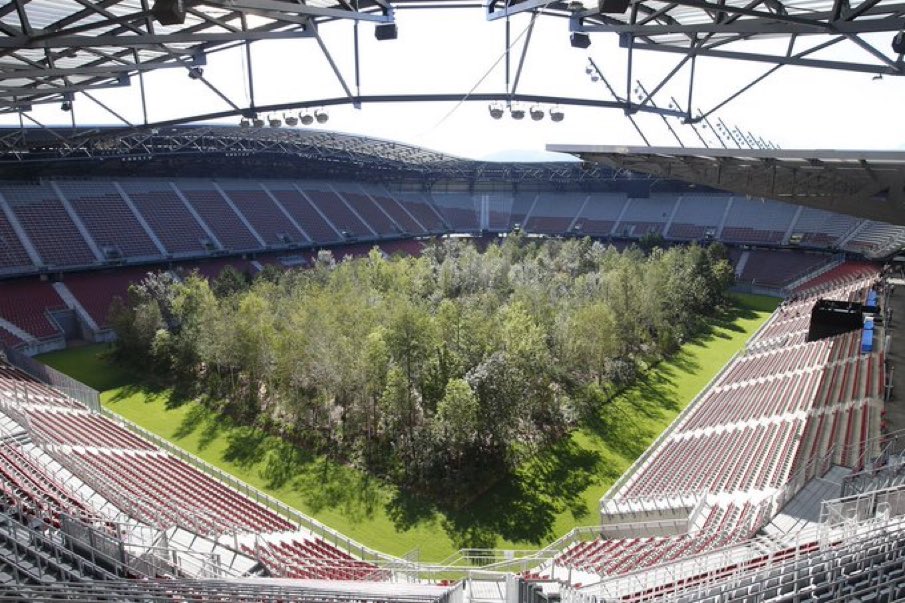 WinamaxSport's tweet photo. En début de saison : « une graine plantée a chaque but encaissé par Lyon. »

Le Parc OL au soir de la 4e journée : https://t.co/6FUFgMtLzI