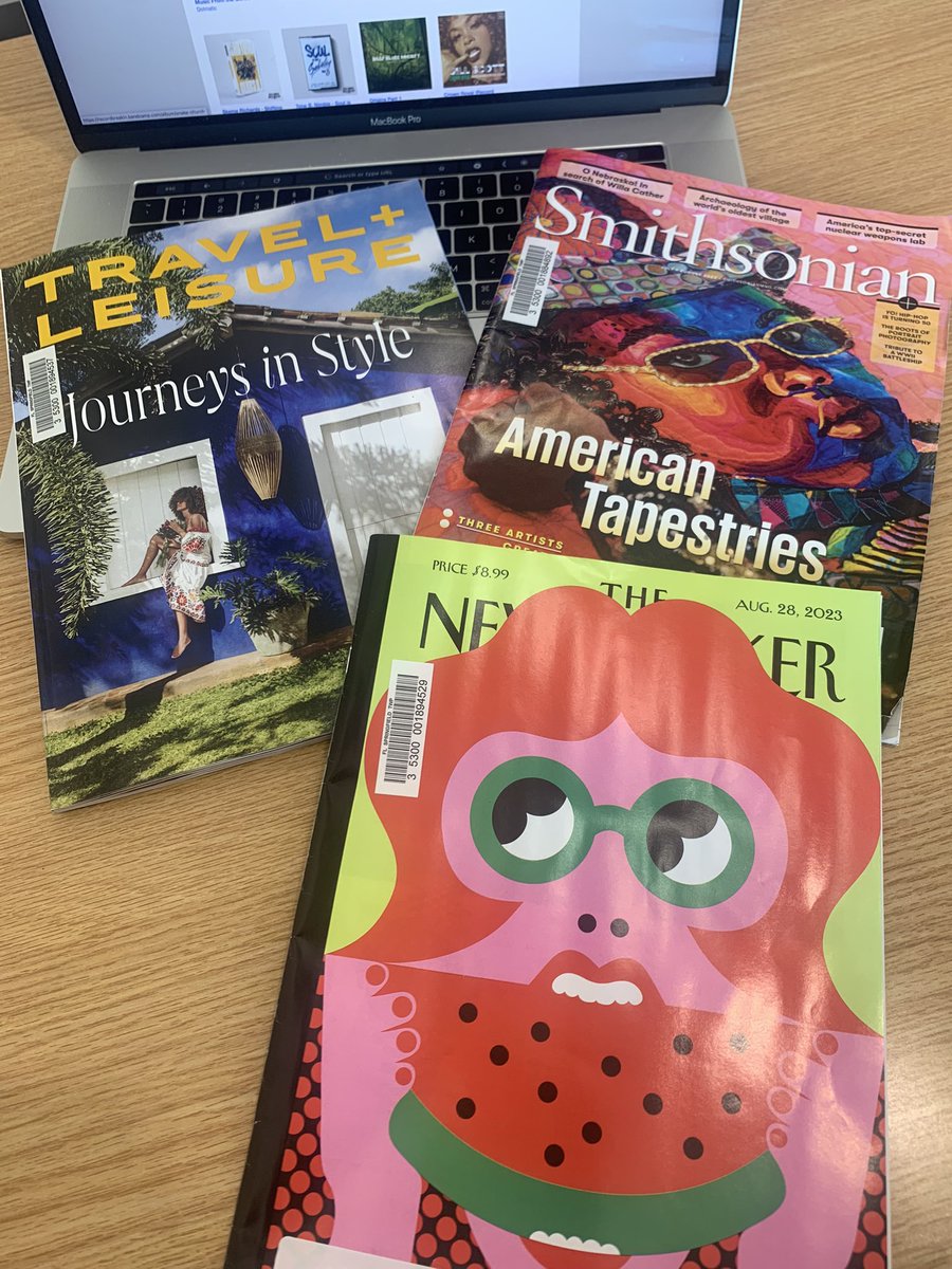 #readingisfundamental

<a href="/TravelLeisure/">Travel + Leisure</a> 
<a href="/SmithsonianMag/">Smithsonian Magazine</a> 
<a href="/NewYorker/">The New Yorker</a> 

#printmedia #recordbreakindigsreading