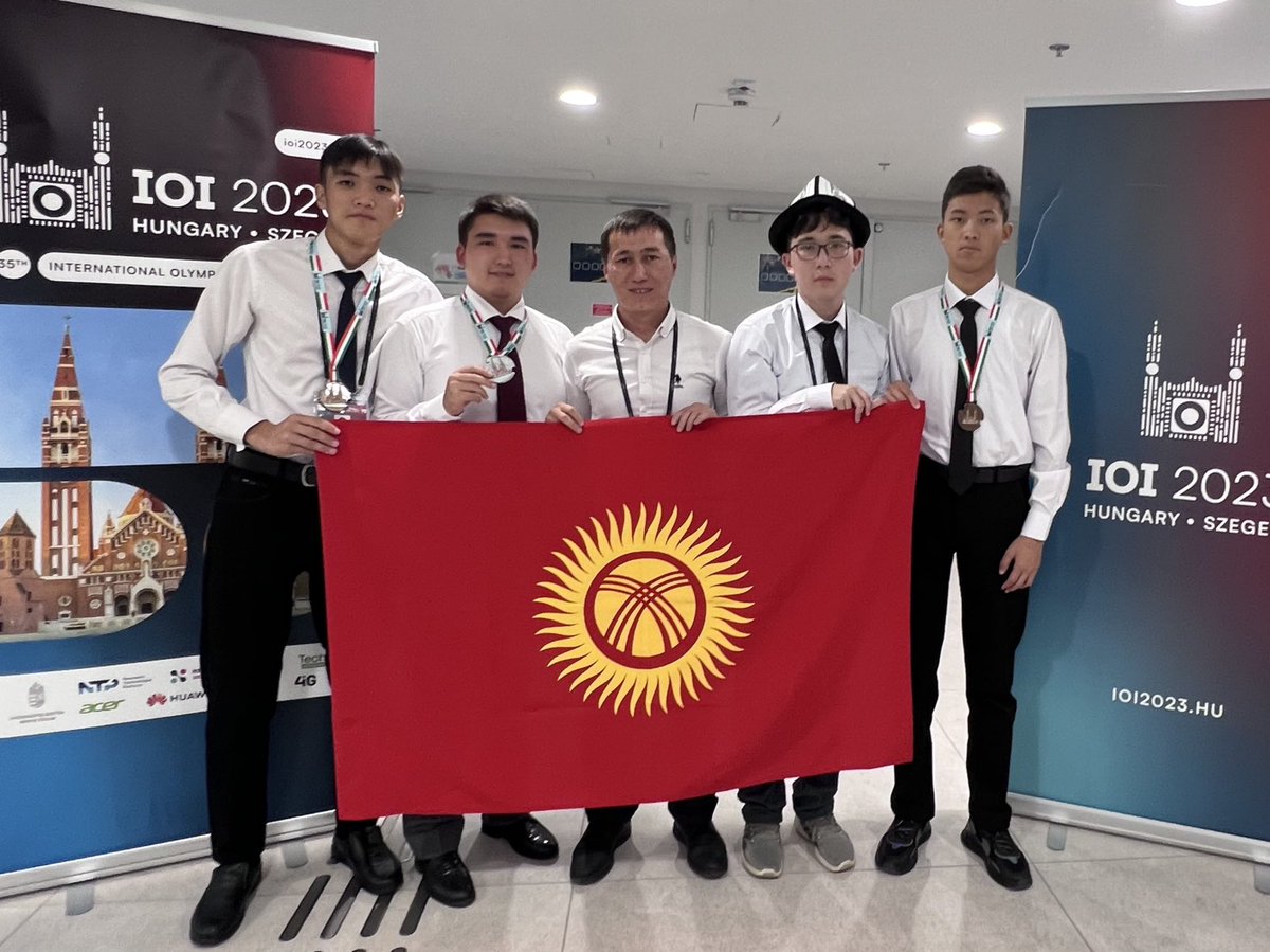 pmavrin's tweet image. Поздравляю команду Кыргызстана с отличным выступлением и первой серебряной медалью на #ioi2023!