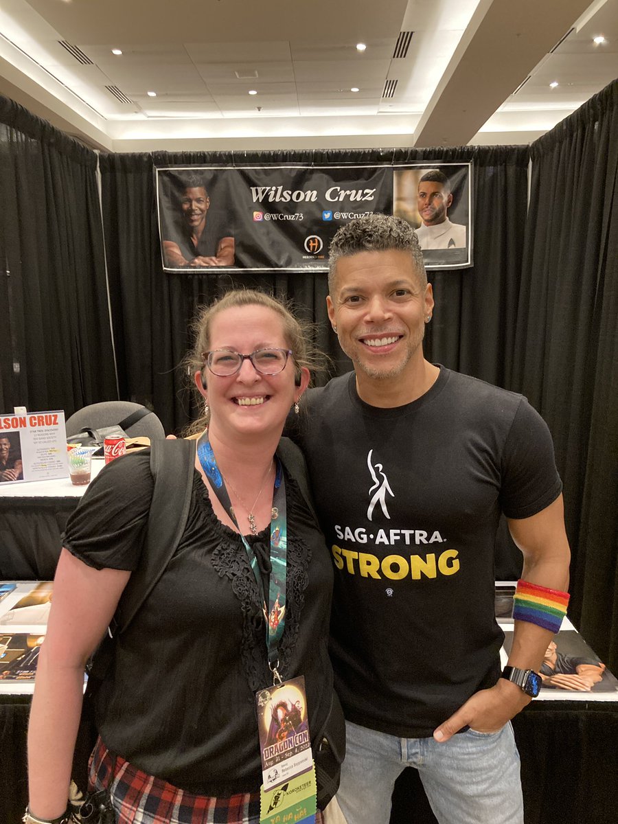 carolinalady's tweet photo. Finally got to hug one half of imaginary space dads. @wcruz73   Now to find @albinokid some day! https://t.co/ujT5HOzLlk