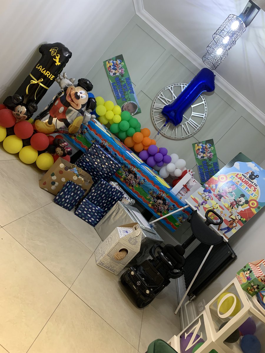 All ready for the little man’s 1st Birthday tomorrow! Where has the year gone ❤️🎉💙 🎂