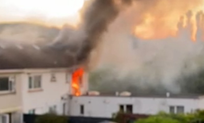 DubFireBrigade's tweet photo. Five fire engines including an emergency tender have dealt with a well developed house fire in #Tallaght.

Firefighters in breathing apparatus fought the fire and prevented any further fire spread. https://t.co/NsCCK9pp3r