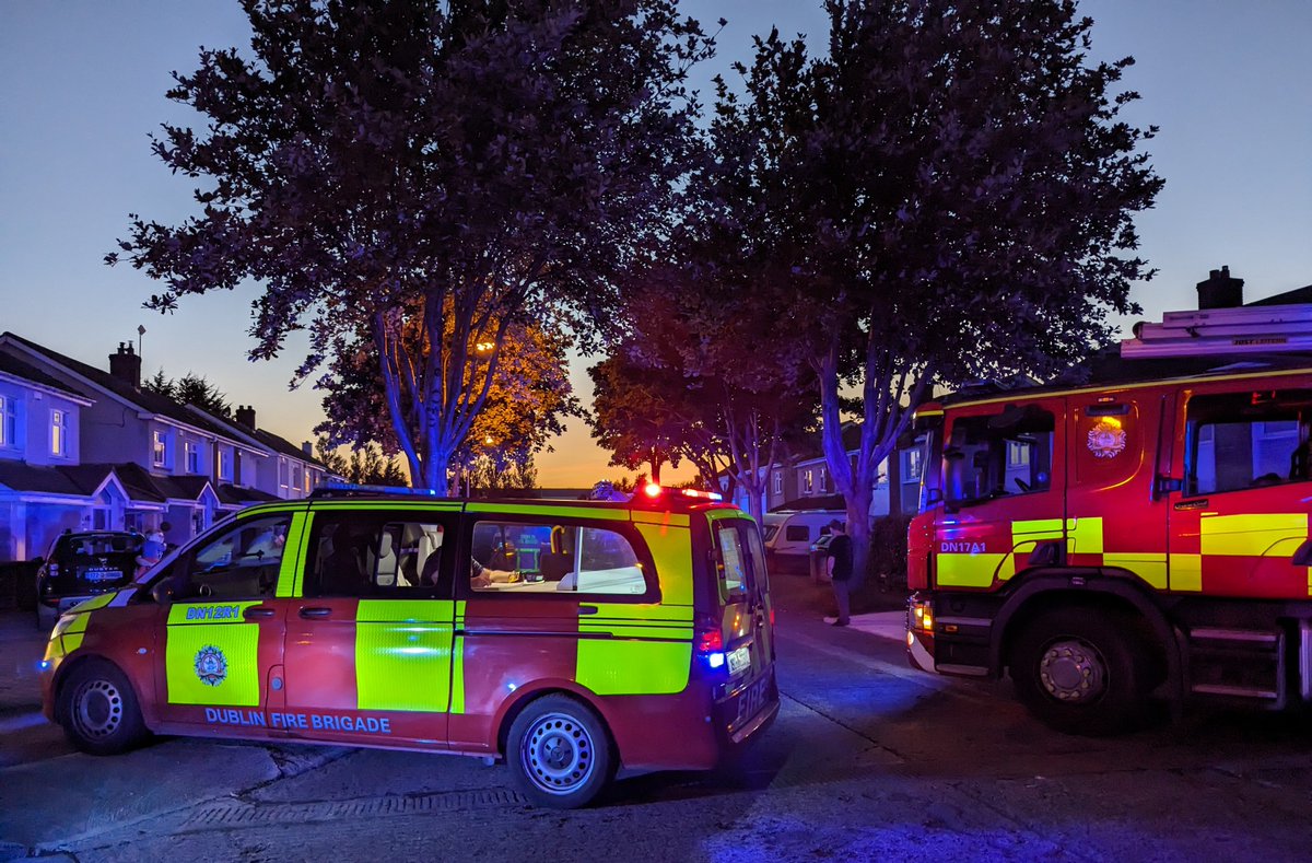 DubFireBrigade's tweet photo. Five fire engines including an emergency tender have dealt with a well developed house fire in #Tallaght.

Firefighters in breathing apparatus fought the fire and prevented any further fire spread. https://t.co/NsCCK9pp3r