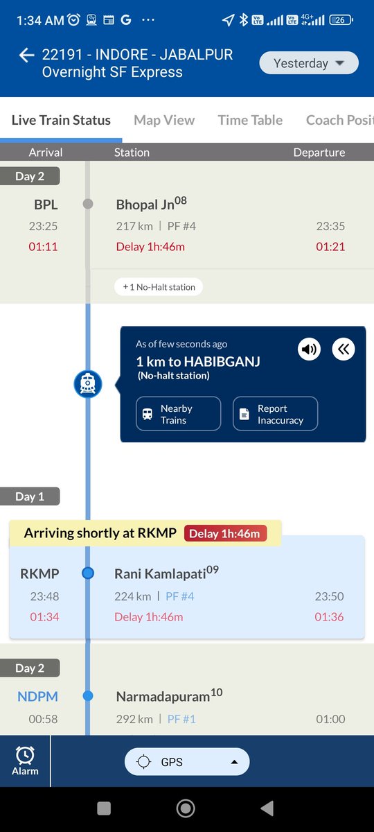 GoodBoyMin2's tweet photo. Dear @AshwiniVaishnaw  sir ,
Even auto can took only  15 mins to travel between bhopal junction to ranj kmlapati railway station but the train is taking 2hours to travel the same distance. https://t.co/RGxS3Bxs7A