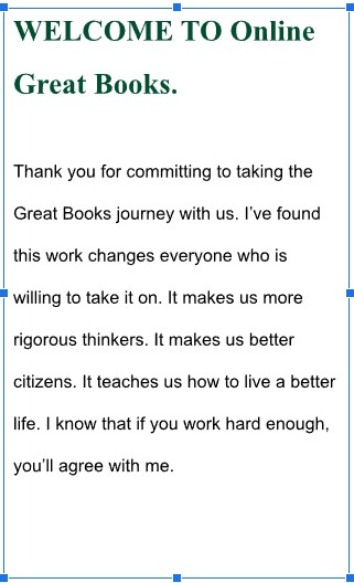 HambrickScott's tweet photo. I've been revising the @onlinegreatbook handbook.  I wrote the first edition over five years ago.  The welcome is still true.  "I've found this work changes everyone who is willing to to take it on." The time will pass.  Get to readin'. https://t.co/z15PCODP4W