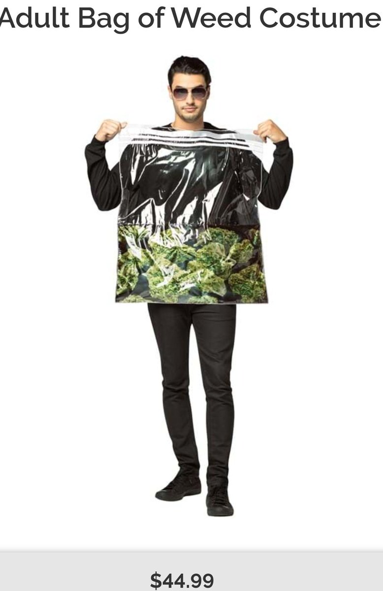 CLA707's tweet photo. I found my Halloween costume for this year! #baggiebuds #cannabisdispensary #CannabisCommunity #cannabisculture #StonerFam #KureWellness #kurefam #kuredogs https://t.co/PNbiOLEOn9