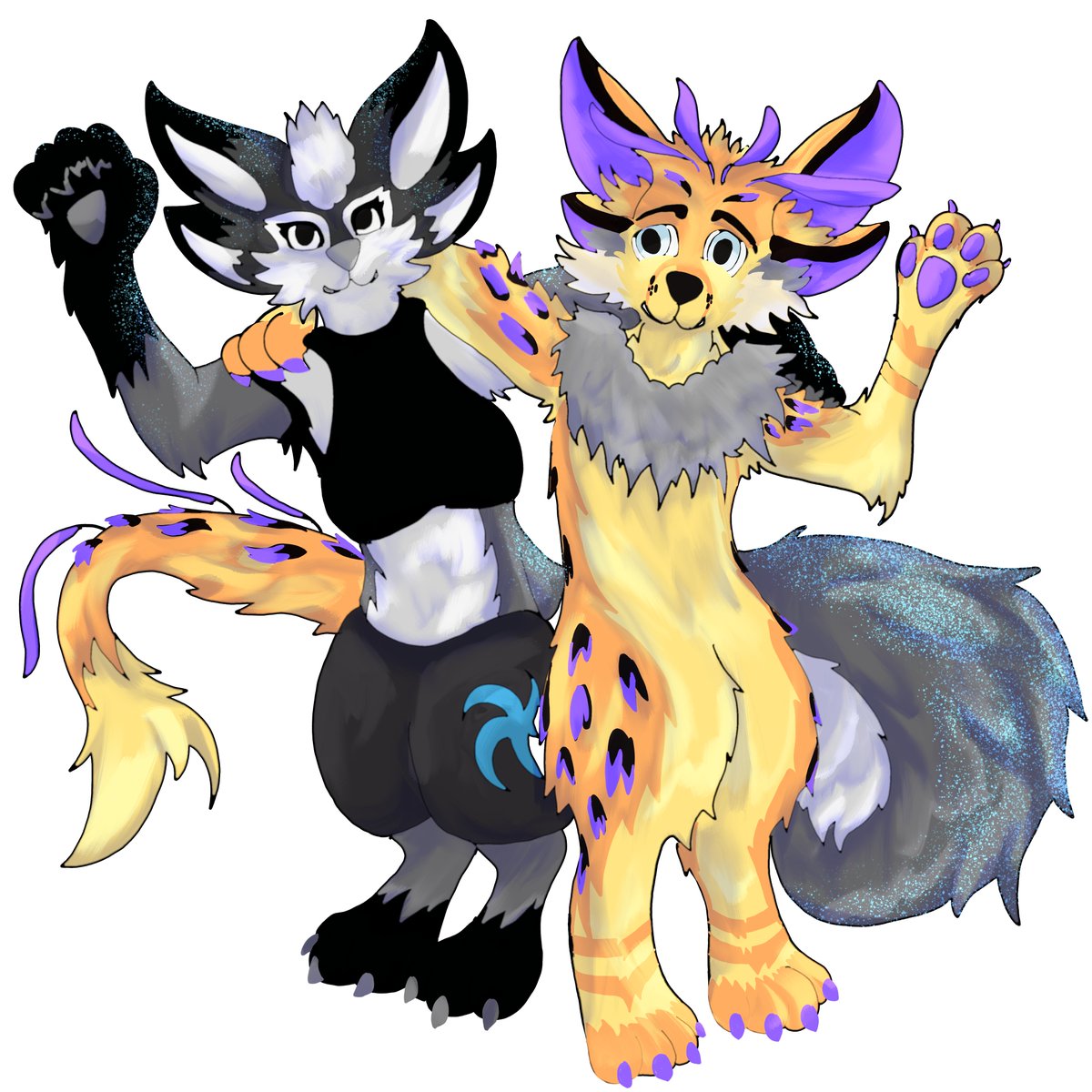 CalebFoley18's tweet image. A fan art I did a while back shout out to the two cuties skycer_loves who streams on twitch and the same with athenathealphawolf. I do to now stream give me a follow to the MoistDragonQueen on Twitch all 18 plus streams btw so beware the sus content. #furry #art #fennex #streamer