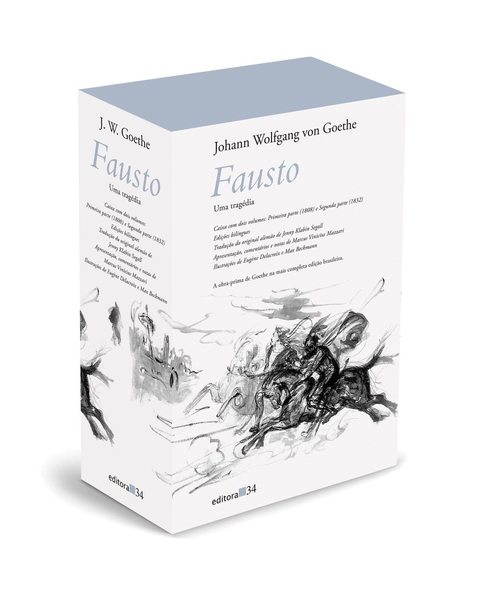 Letrasinverso's tweet photo. Também os dois volumes do “Fausto”, de Goethe, da #Editora34 estão agora reunidos numa caixa. Edições bilíngues com as famosas ilustrações de Eugène Delacroix (Primeira parte) e de Max Beckmann (Segunda parte). O endereço para compra é https://t.co/9tNtHUwjnD https://t.co/PVHmb1niNo