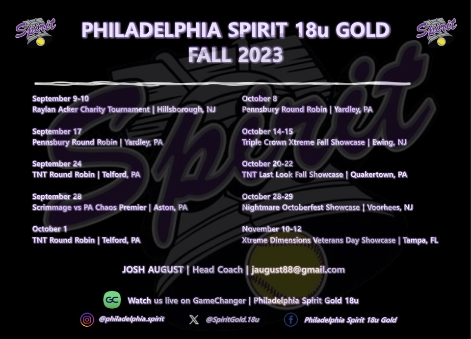 Lexa Santos 2025 (@lexasantos_2025) on Twitter photo Excited to start my new adventure with Philadelphia Spirit 18u Gold this season!!
<a href="/SpiritGold18U/">Philadelphia Spirit Gold 18u</a> Excited to start my new adventure with Philadelphia Spirit 18u Gold this season!!
<a href="/SpiritGold18U/">Philadelphia Spirit Gold 18u</a>