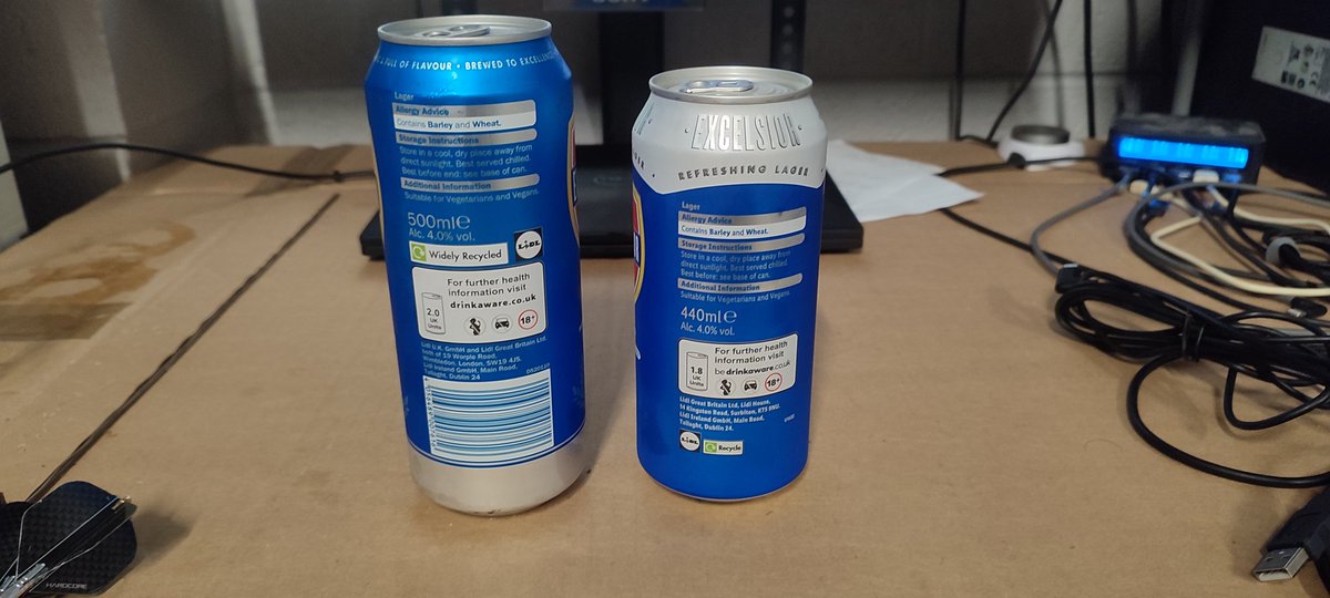 bodiescapri's tweet photo. @LidlGB Sadly not only have you reduced the size of your Excelsior Beer and increased the price, but it now has a horrible aftertaste. I'm sure buyers would have sooner you kept the size and original recipe, for a small increase in price. Will be looking to @AldiUK now for beer. https://t.co/A2kTmH9H5B