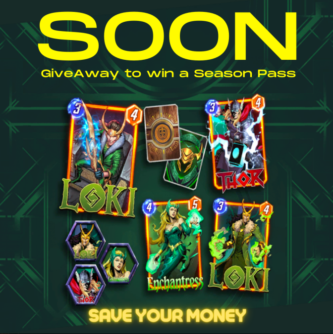 TheDoctorGamesX's tweet photo. GIVEAWAI 3😍
Loki is coming to Marvel Snap Sept 4th and I'm giving away 2 SEASON PASSES      
To enter:     
1✅.Follow/Like/RT   
2✅Reply: Which Variant its your favorite
3✅Tag a FRIEND 
4✅.FOLLOW
@UntappedSNAP
And
@snapjudgecast
GL
@MARVELSNAP
#sponsoredbyMARVELSNAP #ad https://t.co/FBdtAirkBF